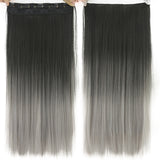 Dyed Gradual Straight Hair Clip Clip, Curtain T-color Hair Extension Piece