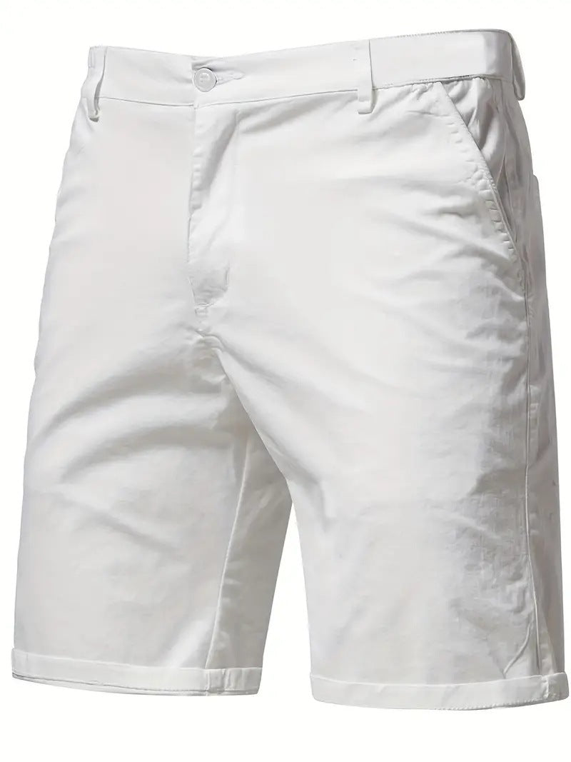 Outdoor Casual Straight-leg Slim Cropped Pants Plus Size Pure Color Cotton Camping Shorts