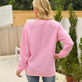 Thick Loose Round Neck Long Sleeve Solid Color Hoodie