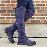 Leather boots fashion boots waterproof low heel women's shoes