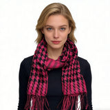 2pcs Textured Plush Jacquard Weave Traps Warmth Scarf ,Luxe Look For Evening Wear,Scarf,vacation,daily Life,evening Party,Office Appropriate Subtlety For Women Men