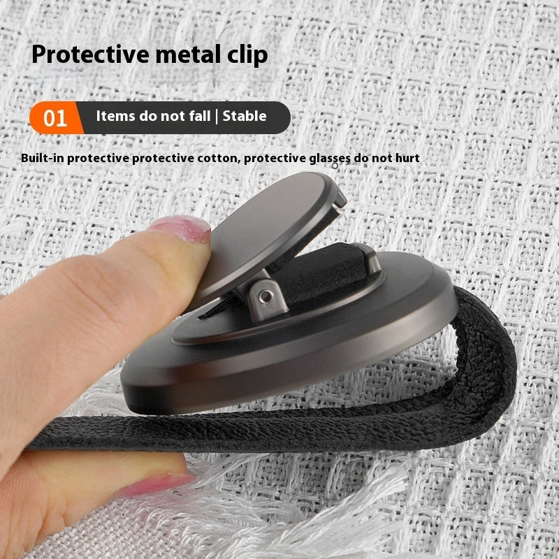 Sun Visor Storage Multifunctional Leather Car Glasses Clip