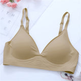Korean Naked Extended Bra Set Ladies' Traceless Rim-free Underwear Thickened Small Breasts Gathering