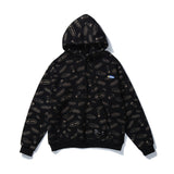 Hooded plus fleece sweater men