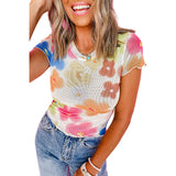 European And American Fashion Slim Thin Breathable Three-quarter Sleeve Top