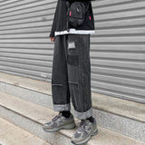 High Street Trousers Ripped Jeans Men Loose Straight Leg