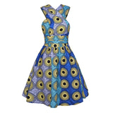 Printed African pleated skirt