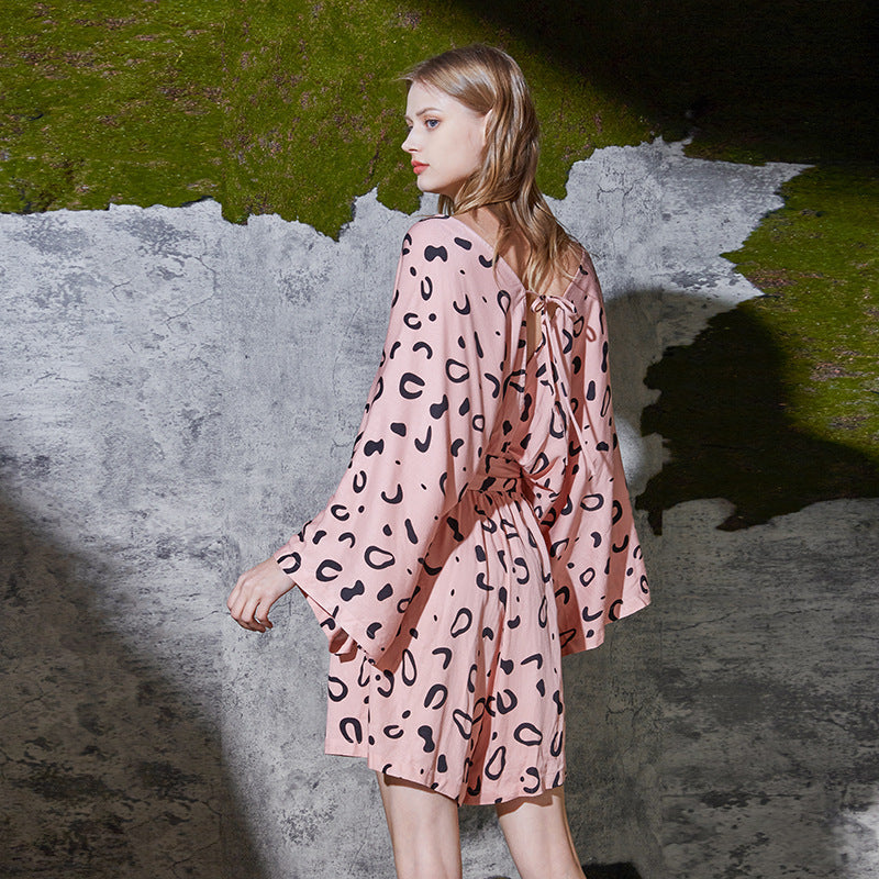 Rayon pajamas cotton silk summer pajamas