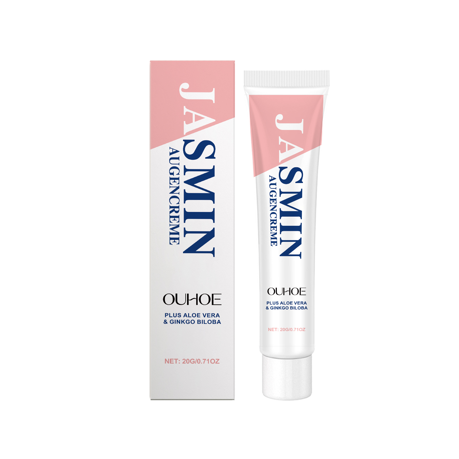 OUHOE Jasmine Eye Cream, Moisturizes And Sooth The Eye Skin Hydrating And Moisturizing Daily Massage With Eye Cream
