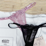 Hollow Lace Adjustable Buckle Low Waist Soft Comfortable Underwear Women