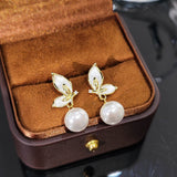 Zircon Painting Oil Butterfly Earrings For Women