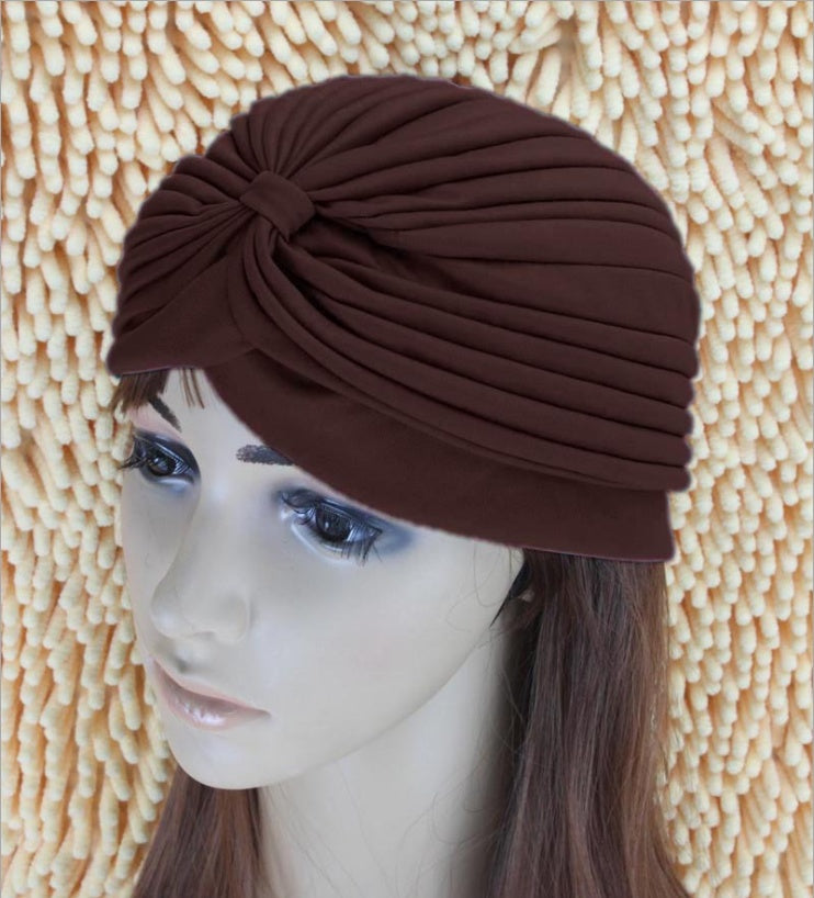 Indian headscarf, hood, earmuff, yoga pullover, multi color pleated hat