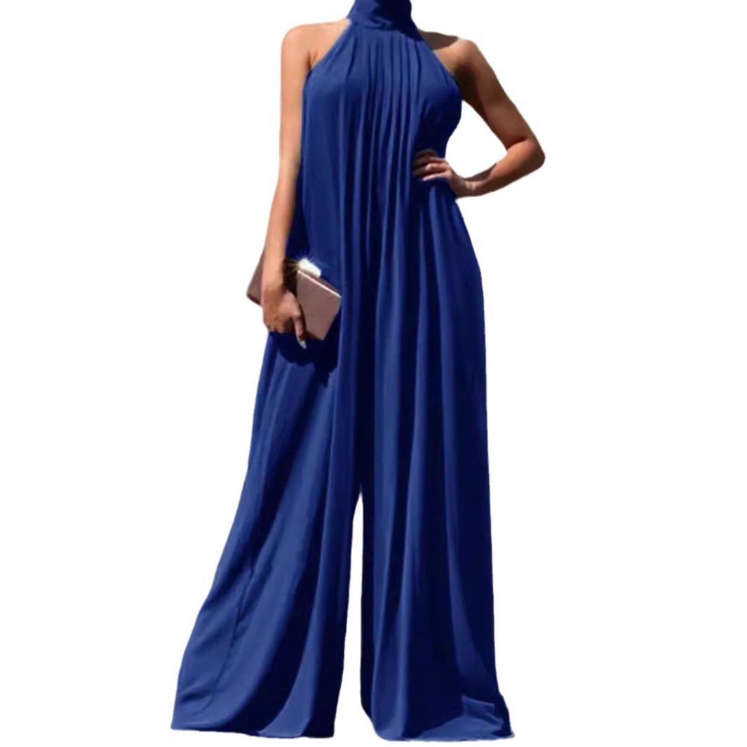 Casual Chiffon Sleeveless Women's Clothing Loose Sexy Temperament Jumpsuit