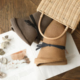 Female retro summer straw hat