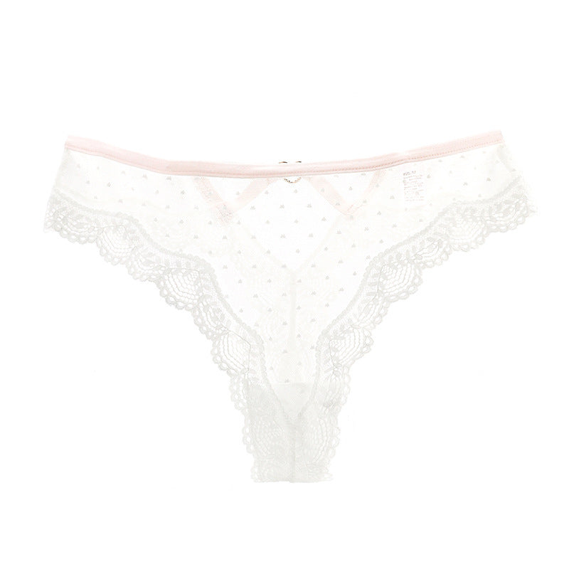 Women's thong with lace trim