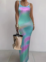 Summer New Suspender Slim Fit Slimming Long Dress