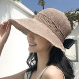 Outdoor bow hat with big bow