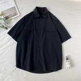 Men's Summer Korean Style Handsome Workwear Tops Shirt