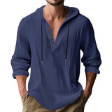 New Wish Cotton Linen Shirt Hooded Sweater Long Sleeve Hooded Casual Daily Clothing