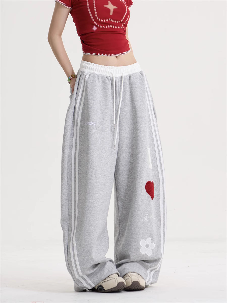 Women's American-style Retro Cleanfit Wide-leg Pants