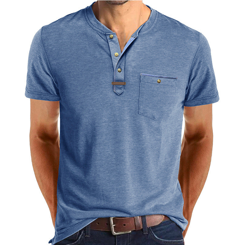 Men's Short-sleeved T-shirt Casual Crew Neck Top