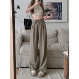 High-end Design Waist Flanging Suit Pants For Women