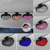 Car Leather Diamond-encrusted Sun Visor Glasses Clip Magnetic Document Storage Clip
