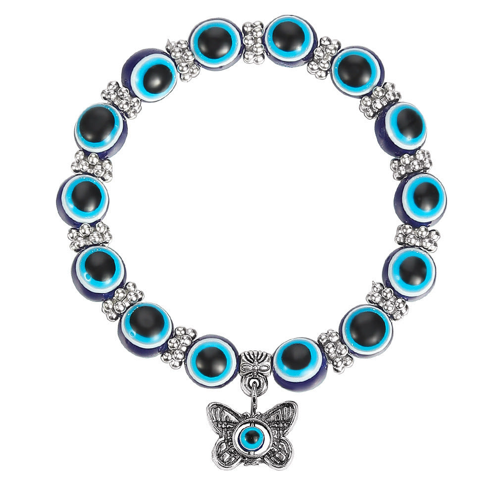 Simple Blue Devil's Eye Anklet
