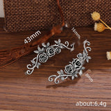 Middle-ancient Rose Flower Earrings Women