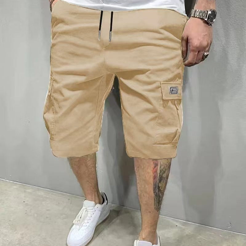 Shorts Summer Men's American Fifth Pants Overalls Korean Black