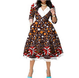 African Ethnic Double Sided Printed Batik Cotton Dress For Export