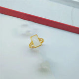 Brass Gold-plated Long Gem Electroplated Live Ring
