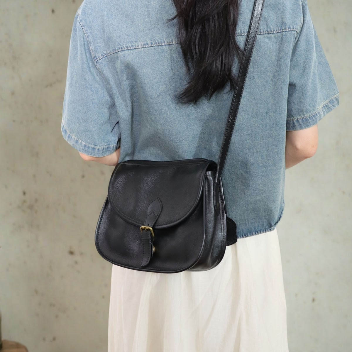 High-grade Messenger Bag Special-interest Design Textured One-shoulder Bag All-matching
