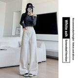 Loose Drooping Straight-leg Pants Sweatpants High Waist Slimming American Wide Leg Pants