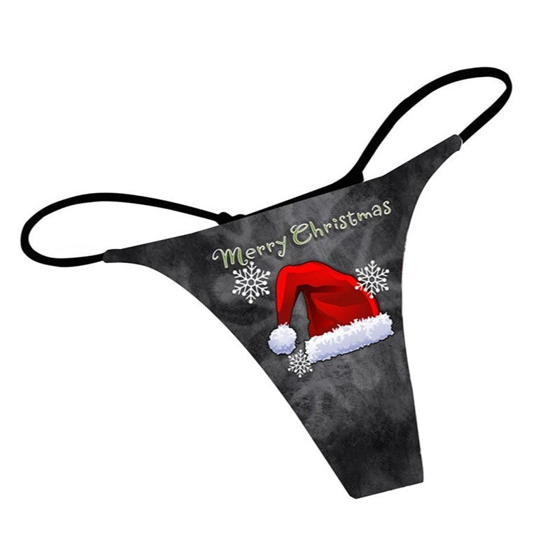 Christmas Print Sexy Ladies Panties