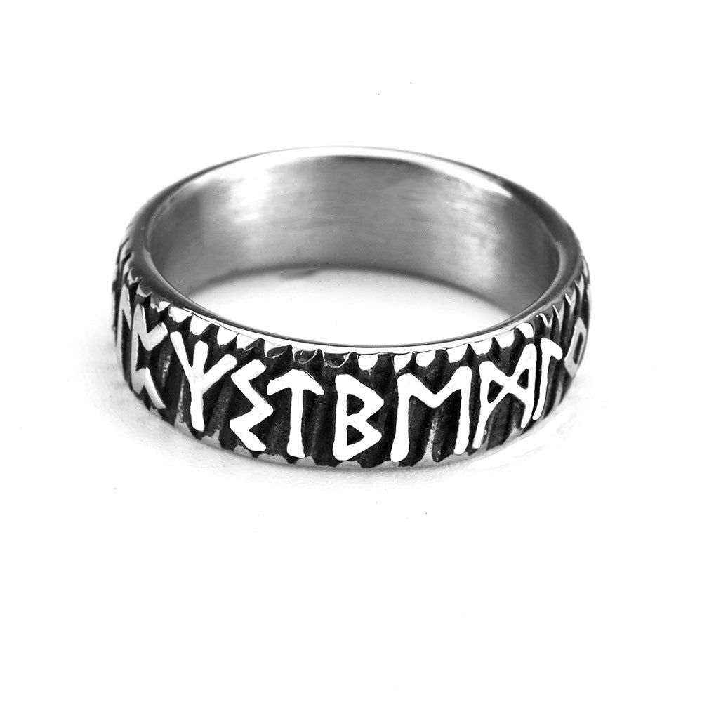 Men's Fashion Retro Titanium Steel Ring