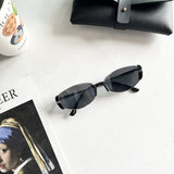 Retro Metal Oval Cats' Eye Sunglasses Female UV Sun Glasses