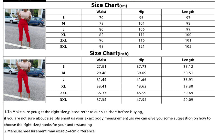 Elegant OL Professional Suit Pants Slim Skinny Pants African High Waist Casual