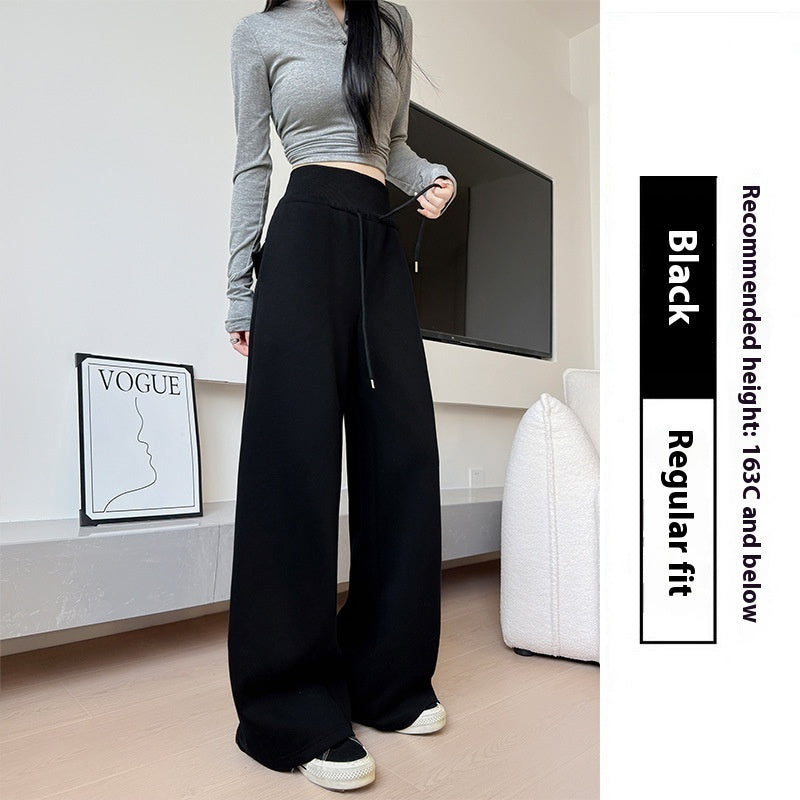 Loose Drooping Straight-leg Pants Sweatpants High Waist Slimming American Wide Leg Pants