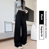 Loose Drooping Straight-leg Pants Sweatpants High Waist Slimming American Wide Leg Pants