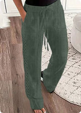 Casual Jeans Like Side Lace Trousers