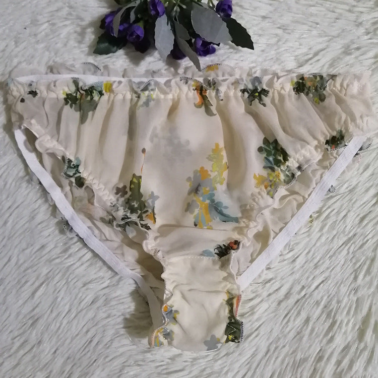 Panties Sexy Translucent Silk Ladies Triangle