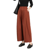 Women's Fine Twill Sandcard Elastic Waist Casual Pants