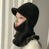 Velvet chenille warm knitted hat