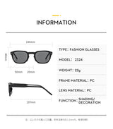 Square Retro Internet Hot Street Shooting Advanced Simple Trendy Sun Glasses