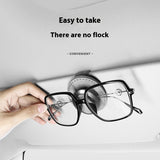 Car Suede Glasses Sun Visor Sunglasses Clip