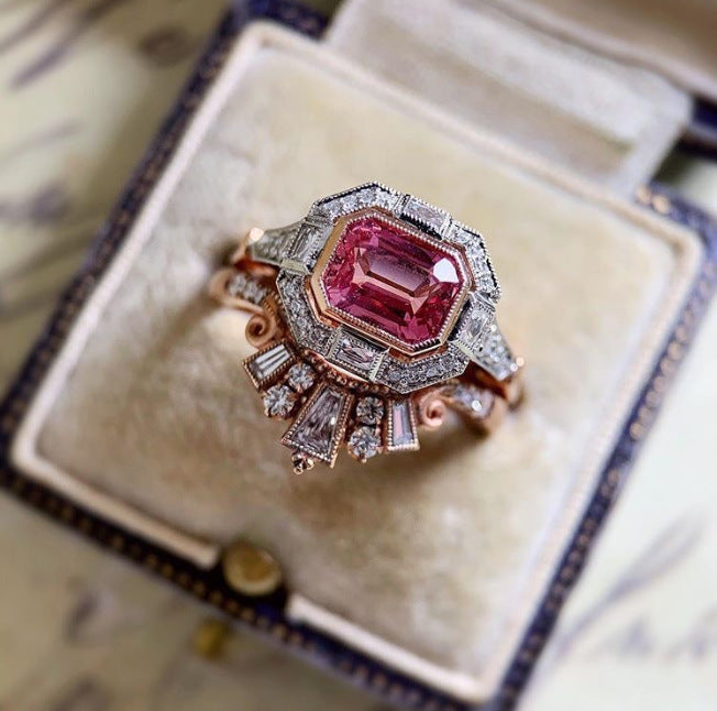 European And American Retro Style Ruby Women's Fashion Ring