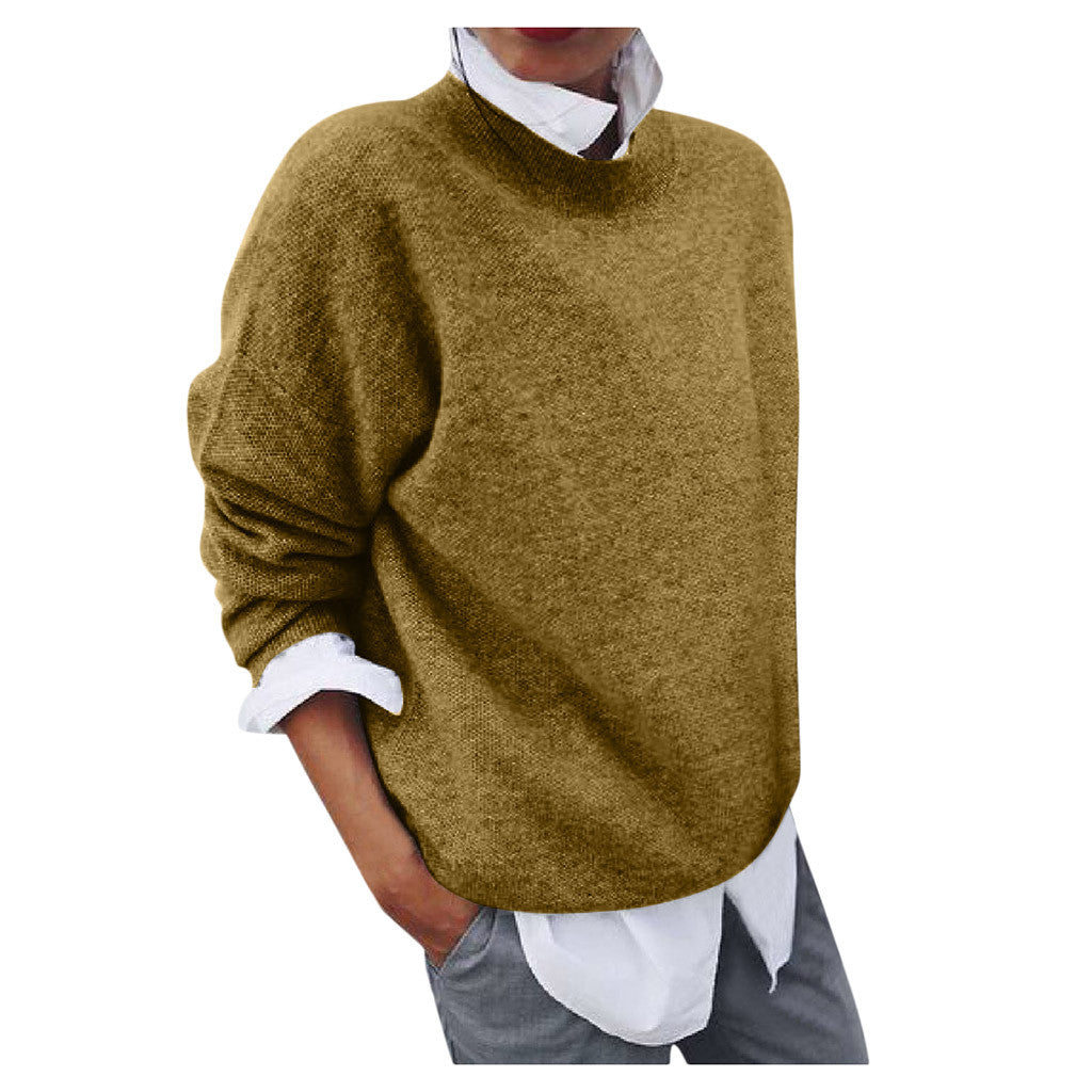 Women's fake two-piece sweater