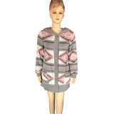 Thick hooded sweater cardigan