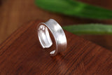 Open Ring Korean Frosted Sterling Silver Ring Sterling Silver Ornament